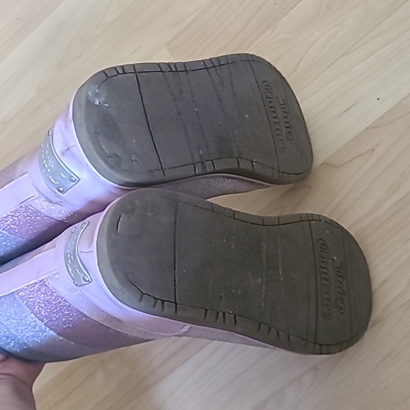 Juicy Couture Fortuna Sparkly Fashion Boots Pink/Purple Size 3M - Picture 8 of 9